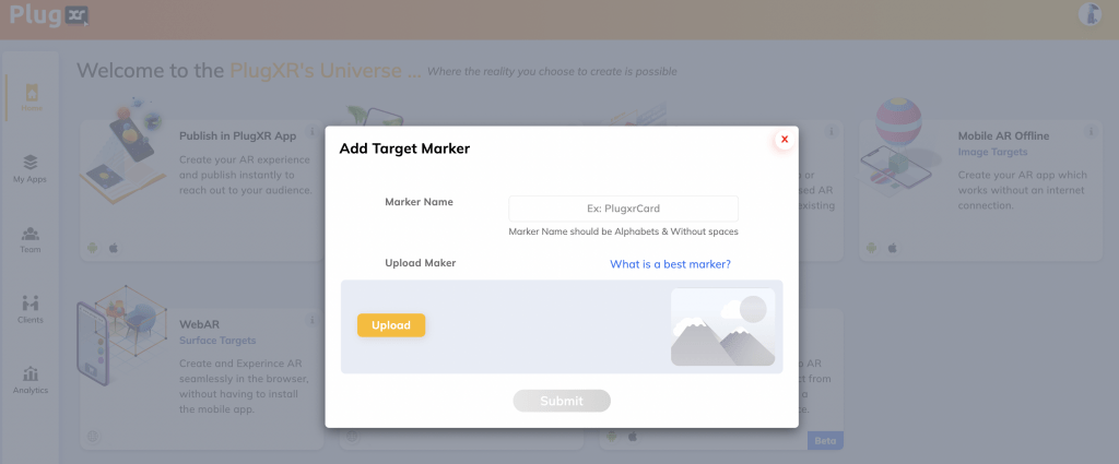 WebAR Image Tracking Add Target Marker Add-Target-Marker