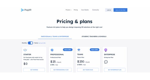 plugxr-pricing-plans