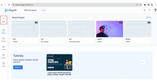 webxr-create-new-project